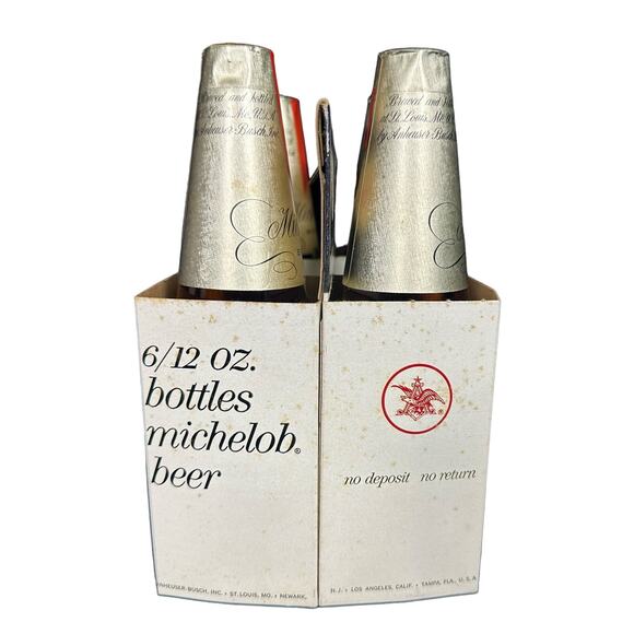 Michelob Beer Bottles 4 Sealed Display Only in Original Carton-Very RARE! - Picture 2 of 12